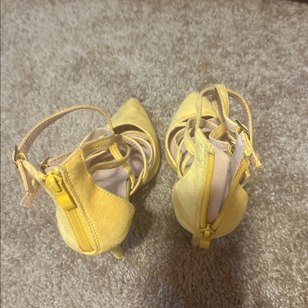 Yellow Strappy Heels - Picture 2 of 5